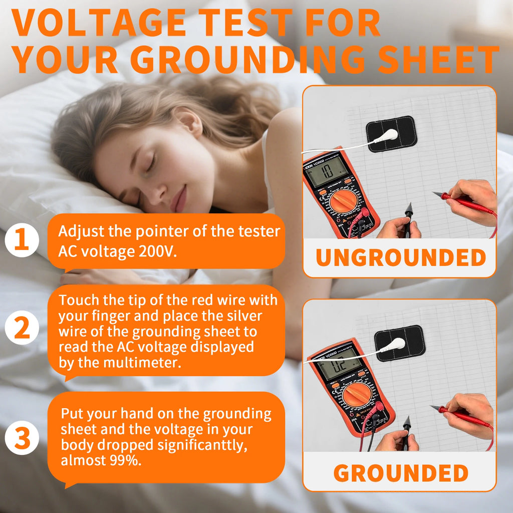 Grounding Bed Sheet Anti-Static Conductive Sleep Mat