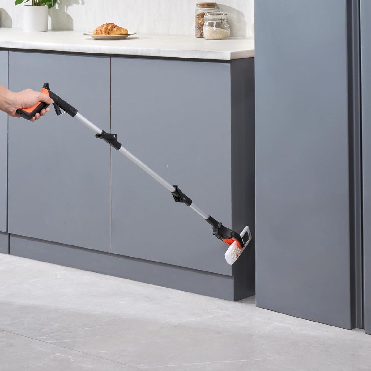 43" Foldable Grabber Reacher Tool with LED Light & Magnetic Tip