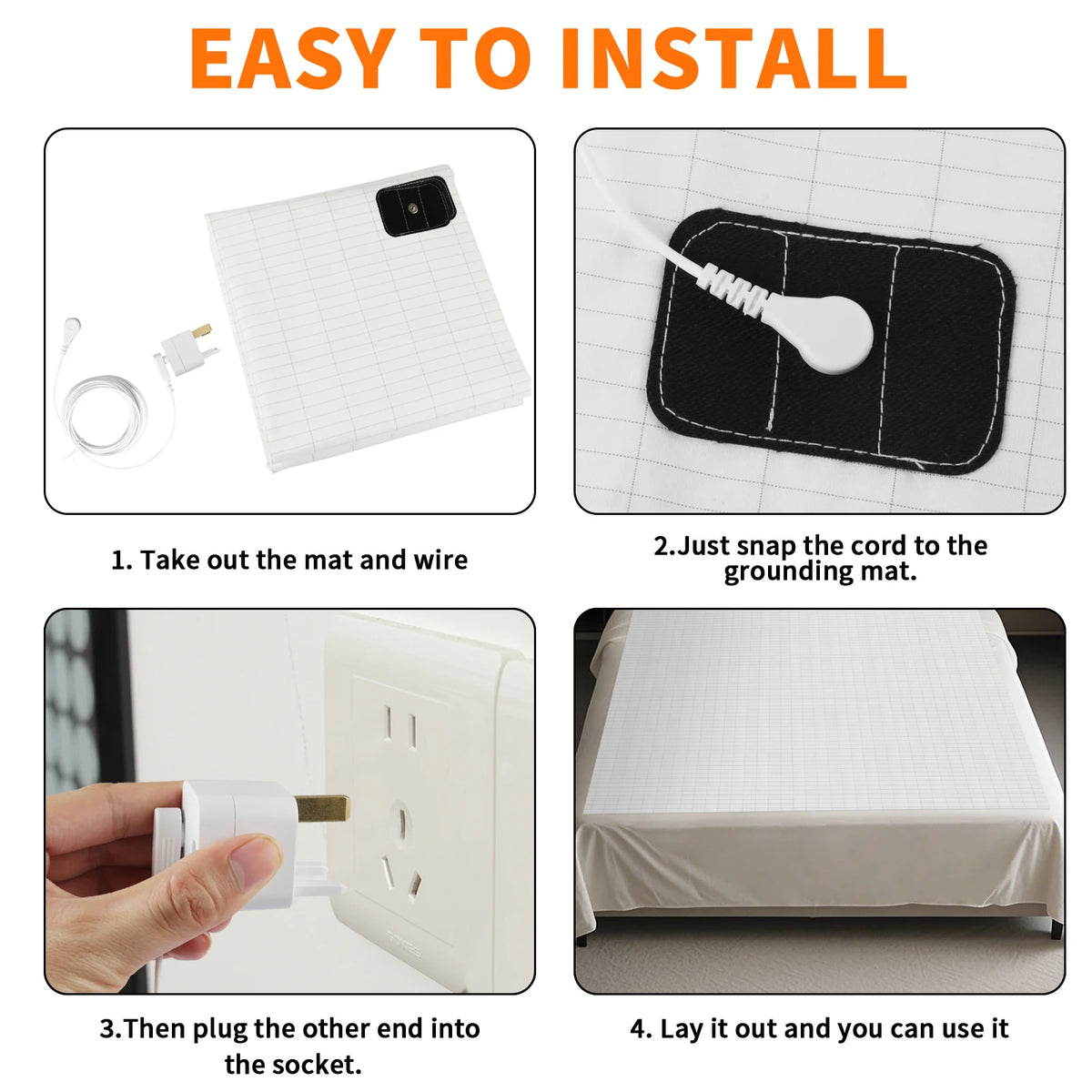Grounding Bed Sheet Anti-Static Conductive Sleep Mat