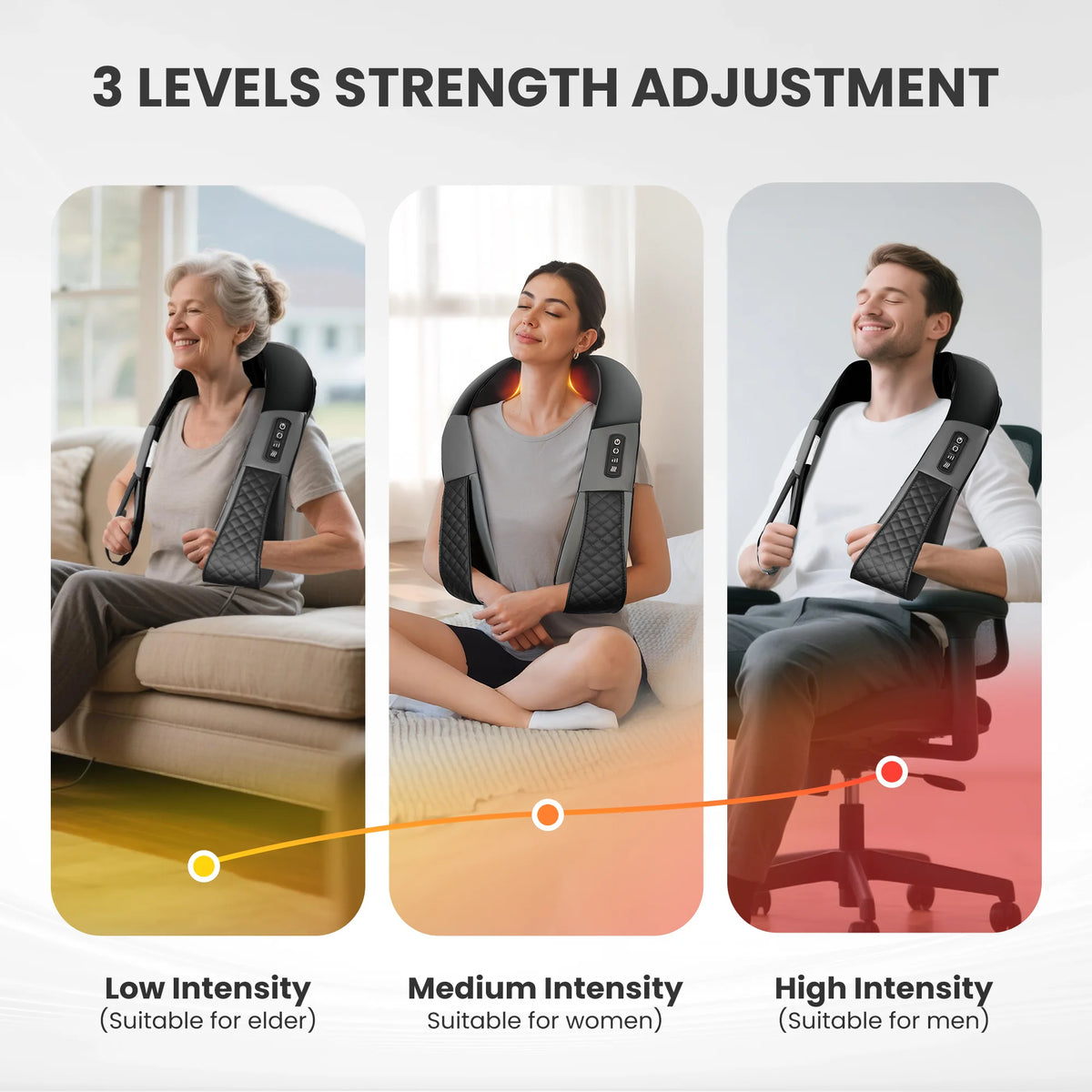 Shiatsu Deep Tissue Neck & Back Massager with Heat