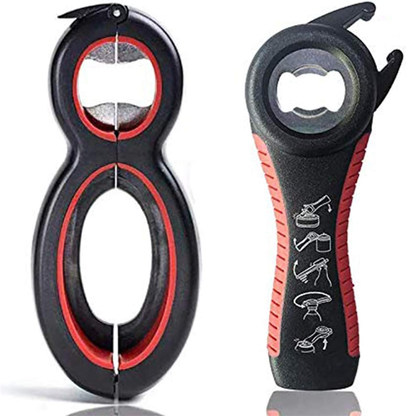 5-in-1 ergonomic jar and bottle opener set