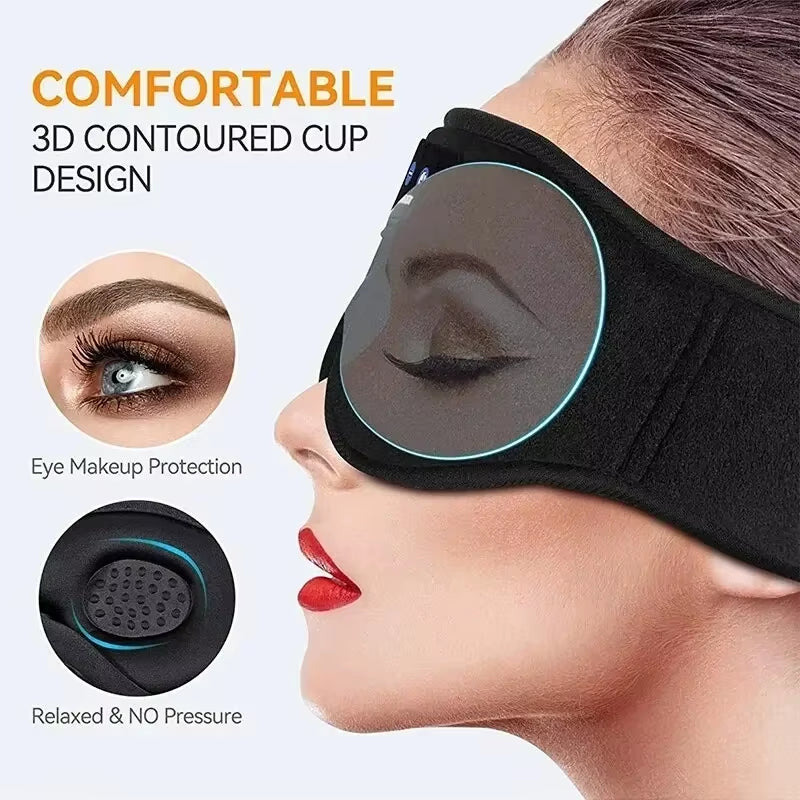 Bluetooth Sleeping Headphones 3D Eye Mask Wireless Headband