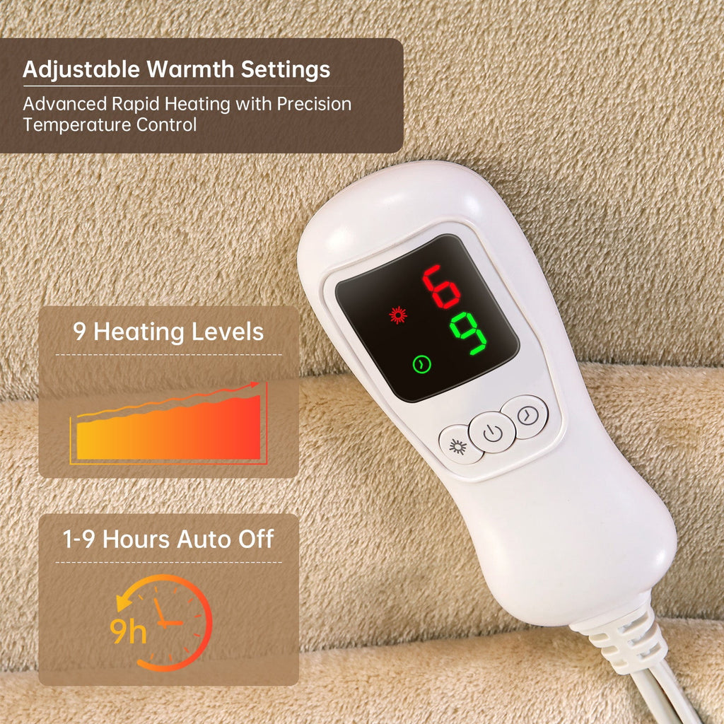 Wearable Heated Blanket Wrap with Adjustable Heat Settings