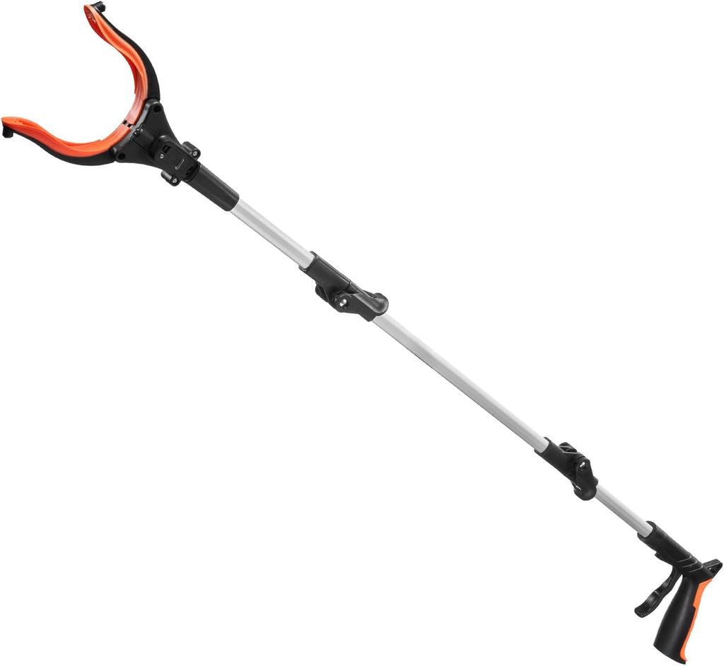 43" Foldable Grabber Reacher Tool with LED Light & Magnetic Tip