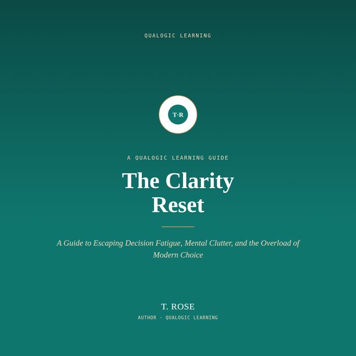 The Clarity Reset — Qualogic Learning guide cover