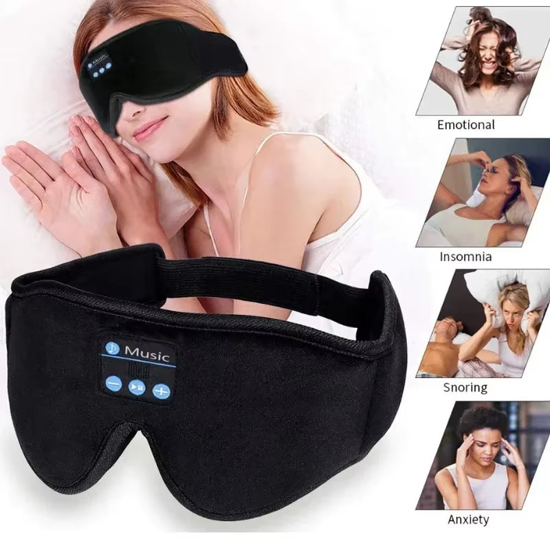 Bluetooth Sleeping Headphones 3D Eye Mask Wireless Headband