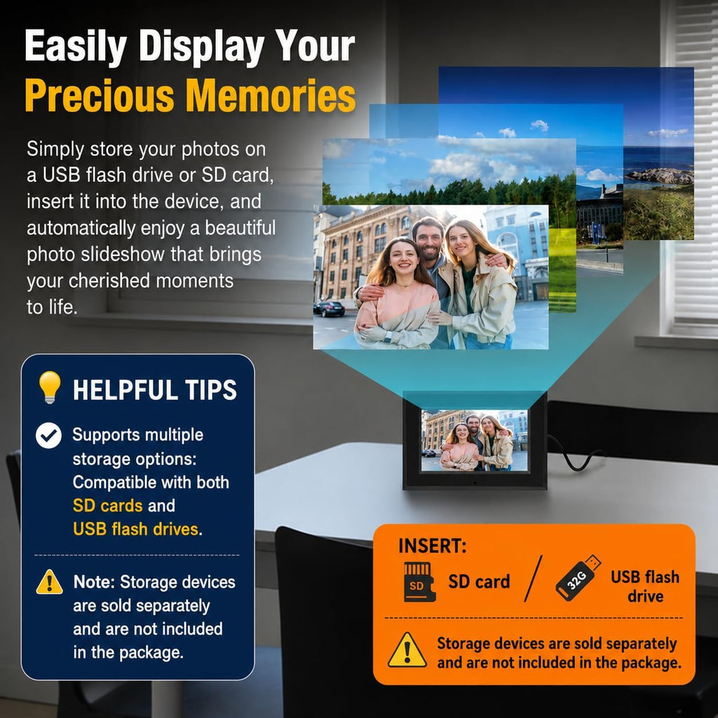 7" Digital Day & Date Clock for Seniors with Reminders & Alarms